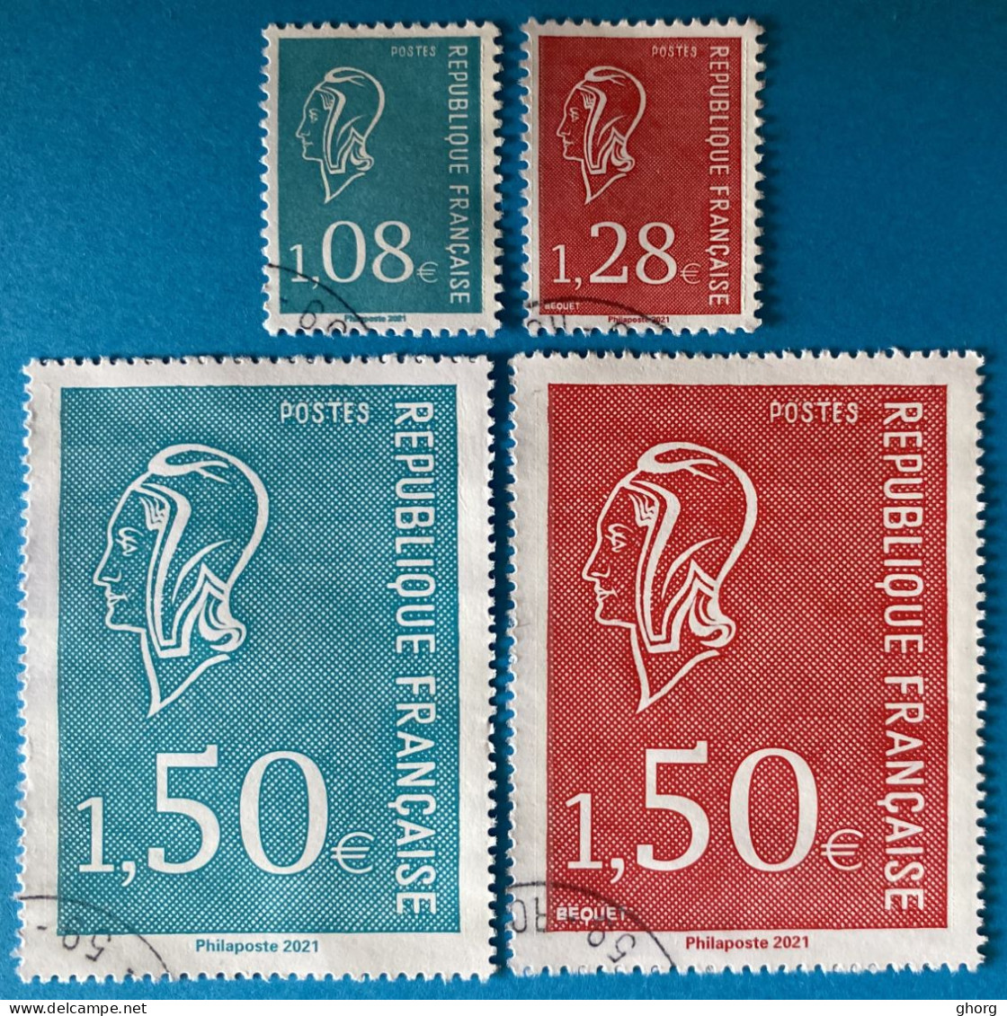 France 2021 : 50 Ans De La Marianne De Béquet N° 5535 à 5538 Oblitéré - Used Stamps
