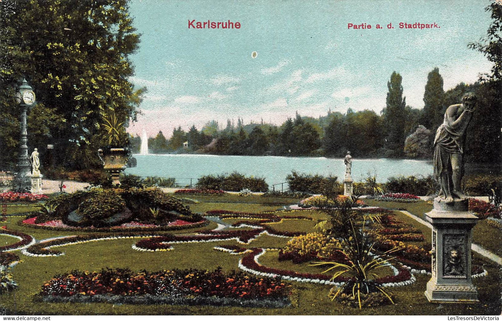 ALLEMAGNE - Karisruhe - Partie A D - Stdtpark - Vue Générale - Animé - Carte Postale Ancienne - Karlsruhe