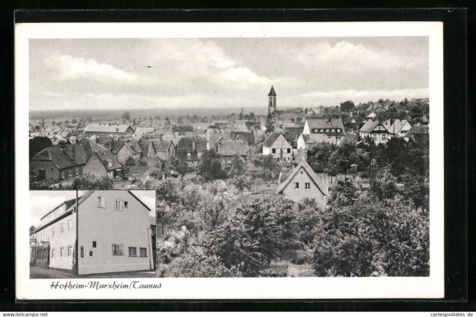 AK Hofheim / Taunus, Blick über Die Dächer, Gasthaus Zum Adler  - Taunus