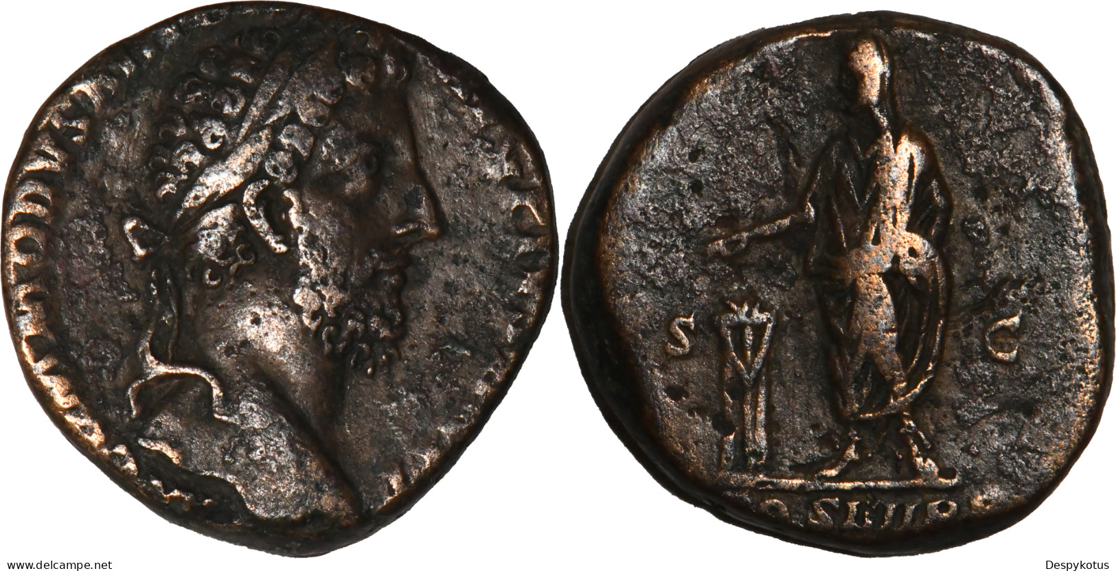 ROME - Sesterce - COMMODE - VOTA SUSCEP - Commode Sacrifiant - 185 AD - TRES RARE - RIC.185 - 19-173 - La Dinastia Antonina (96 / 192)