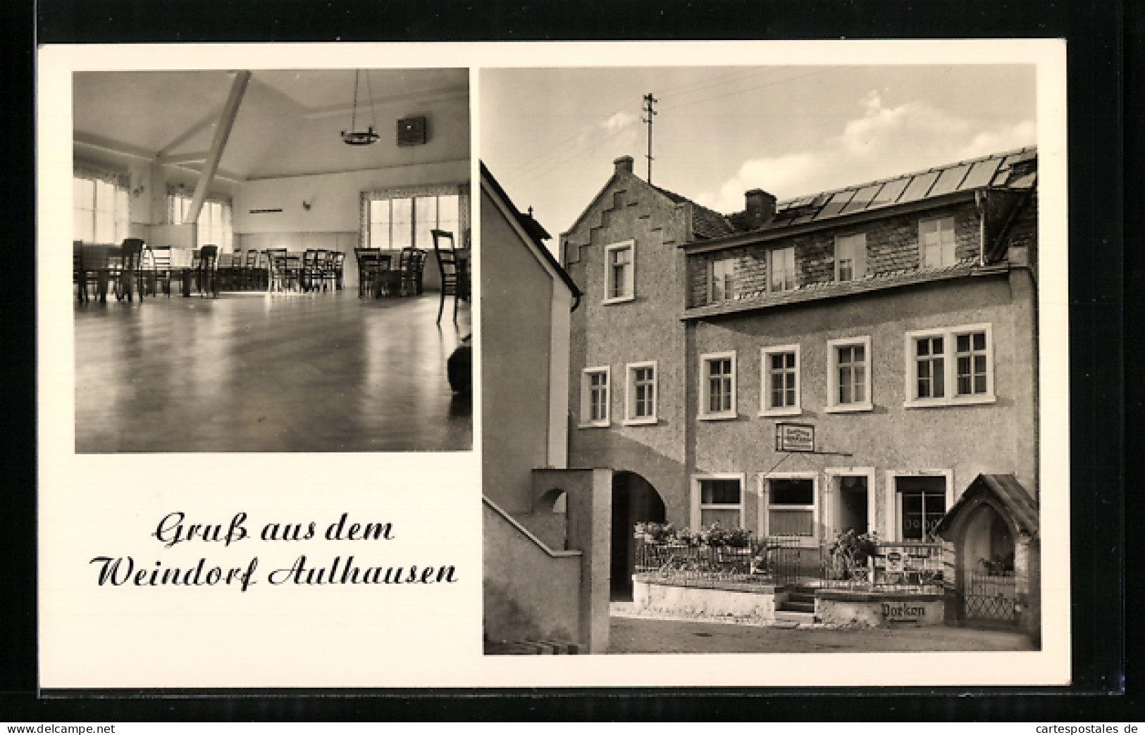 AK Aulhausen / Rhein, Gasthaus Germania, Innenansicht  - Sonstige & Ohne Zuordnung