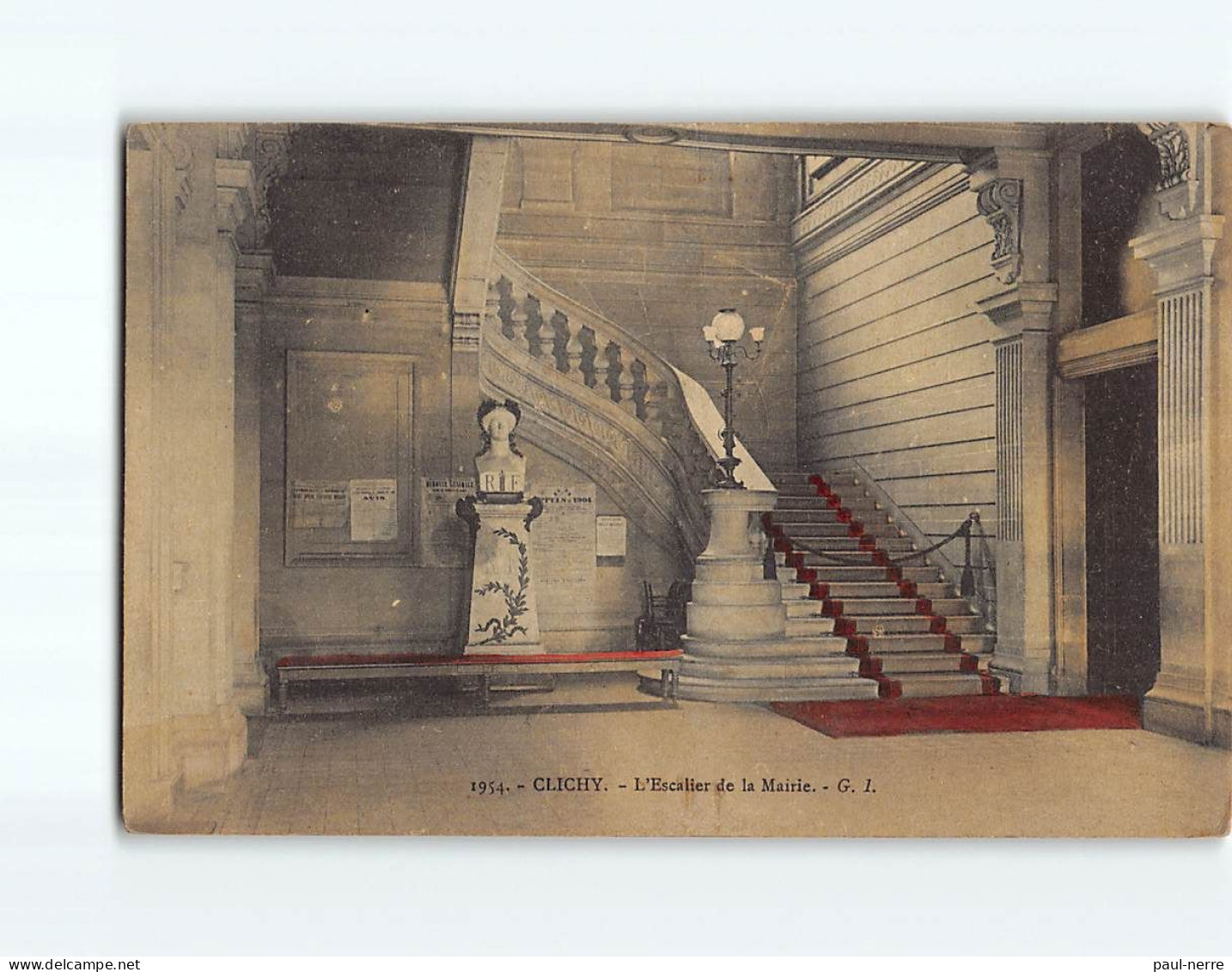 CLICHY : L'Escalier De La Mairie - état - Clichy