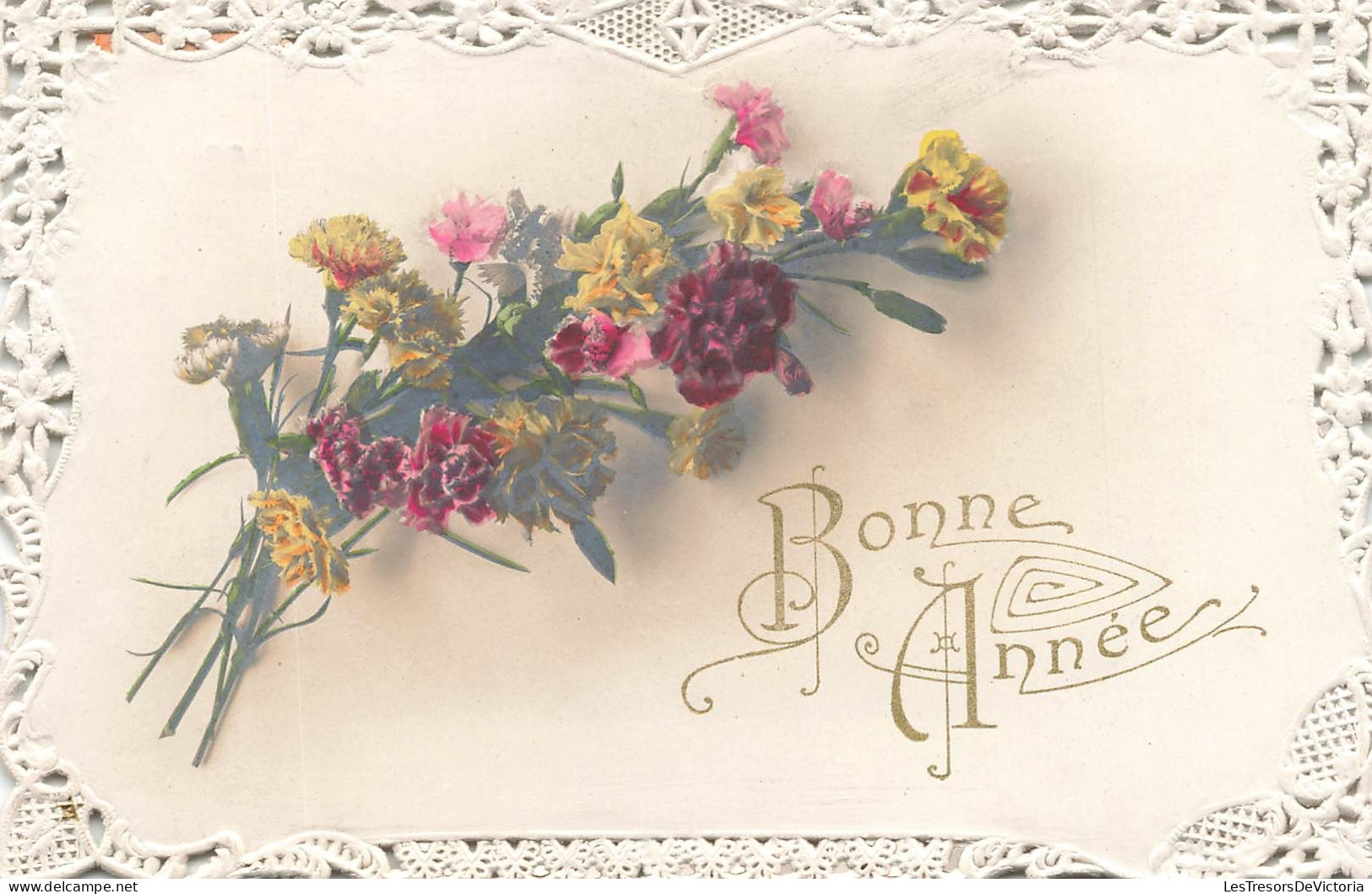 FETES - VOEUX - Bonne Année - Fleurs - Carte Postale Ancienne - Nouvel An