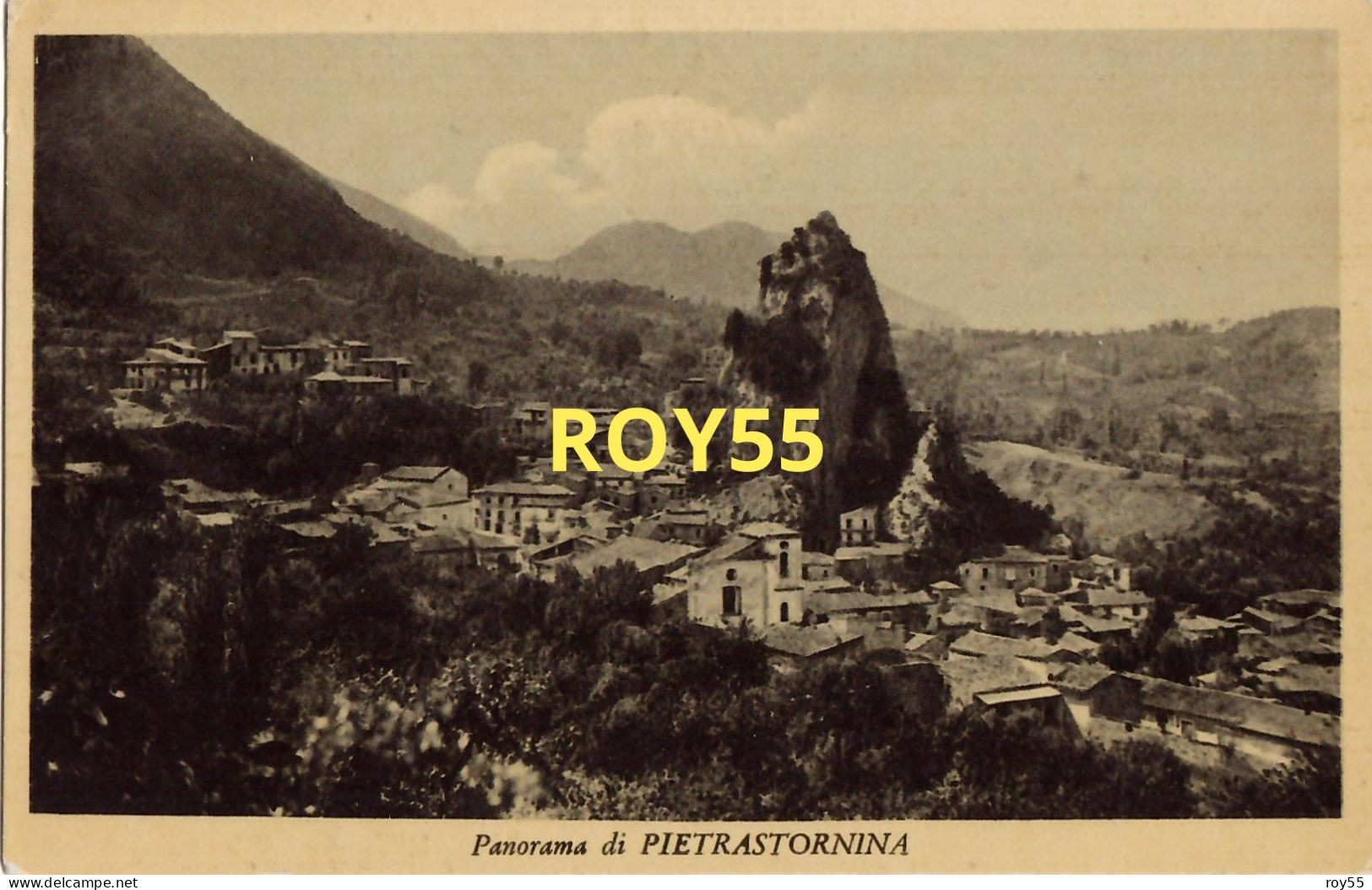 Campania-avellino-pietrastornina Panorama Di Pietrastornina Veduta Case Paese Anni 40 50 (f.piccolo) - Other & Unclassified
