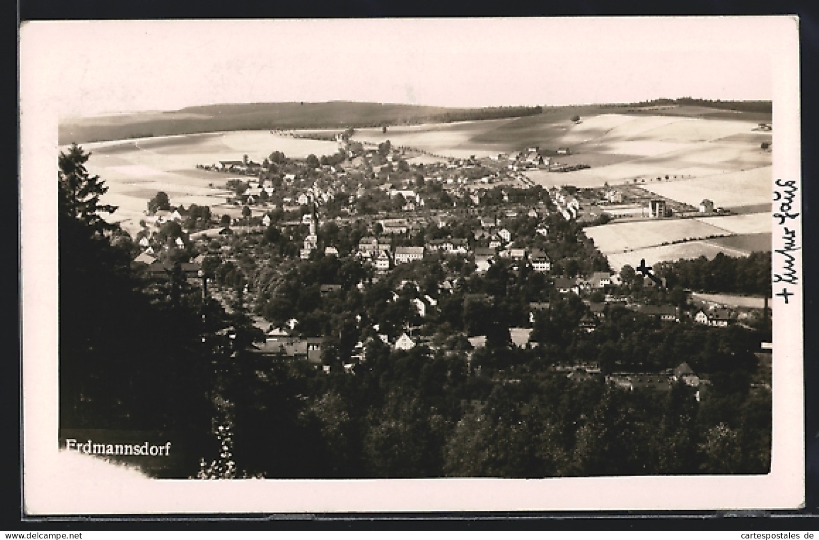 AK Erdmannsdorf / Sa., Ortsansicht Aus Der Vogelschau  - Sonstige & Ohne Zuordnung