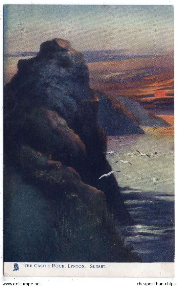 LYNTON - Sunset Castle Rock - Tuck Oilette 1721 - Lynmouth & Lynton