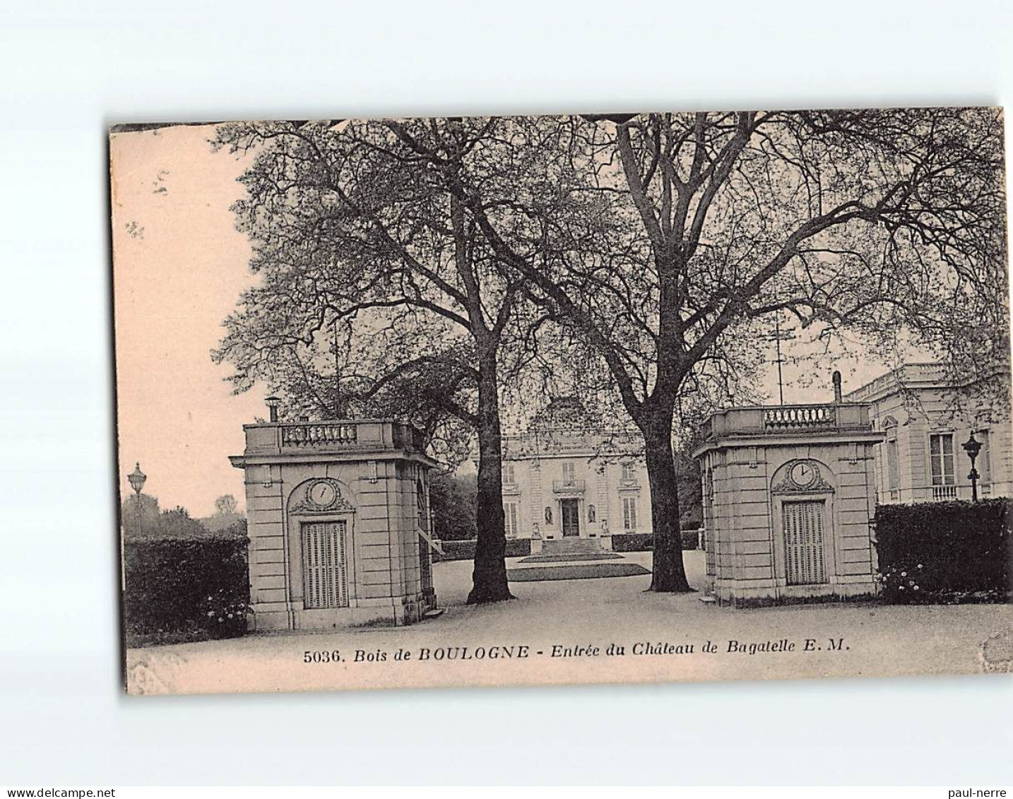 Bois De BOULOGNE : Entrée Du Château De Bagatelle - état - Boulogne Billancourt