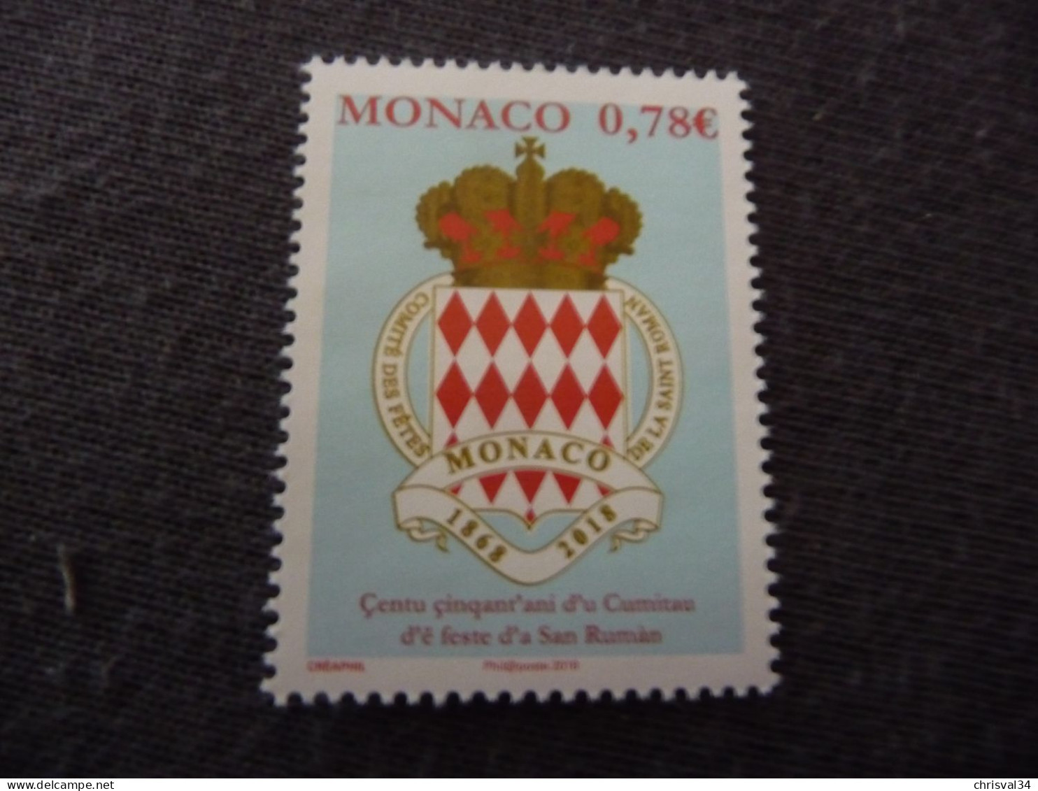 TIMBRE  DE  MONACO     ANNEE  2018   N  3140  NEUF  LUXE** - Neufs