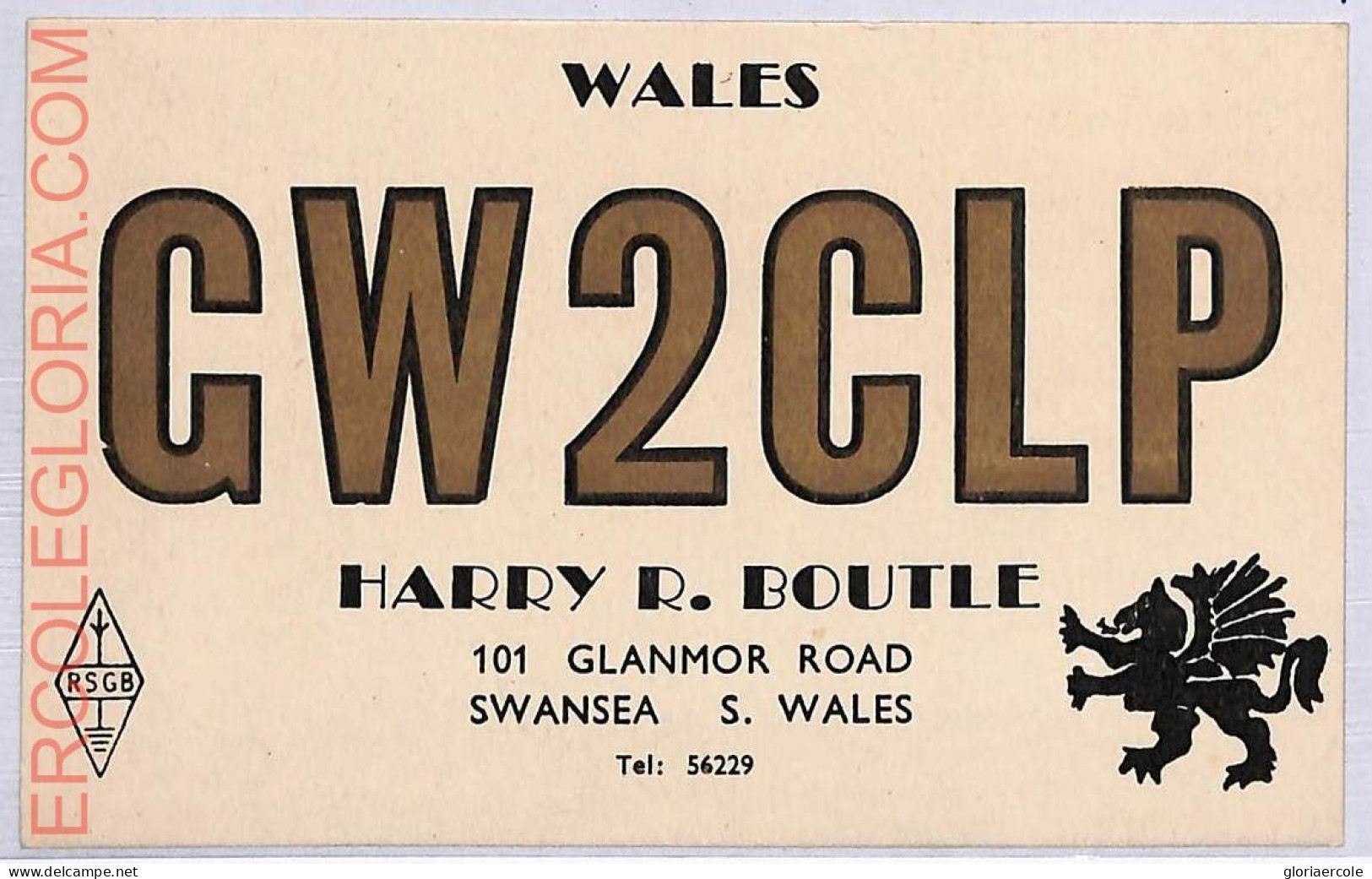 Ad9290 -  Wales  - RADIO FREQUENCY CARD - 1950 - Radio
