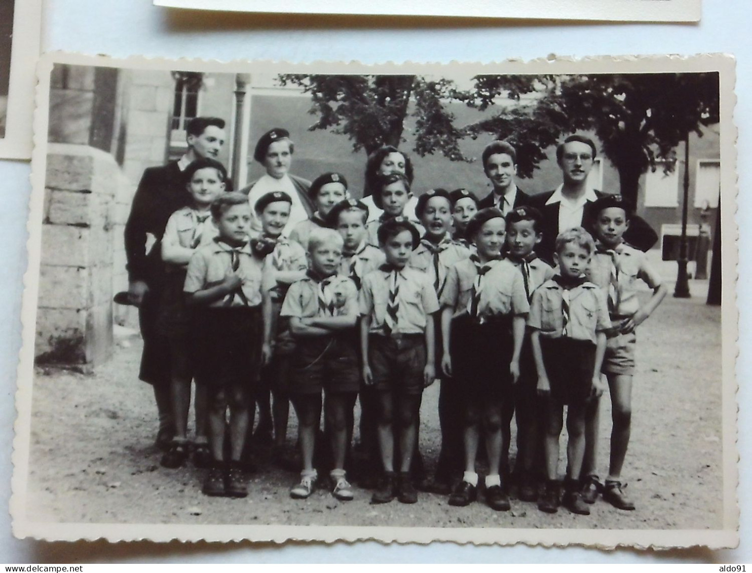 (Scoutisme - Photos anciennes...) - Lot de 7 documents photo. Fête et Camp  "Groupe Coeur Vaillant Charles Foucault"