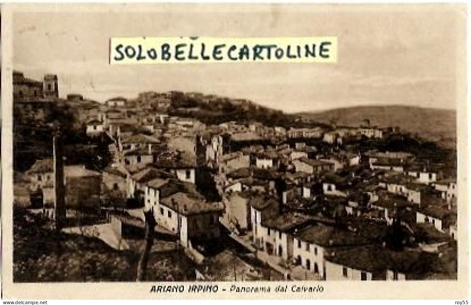 Campania-avellino-ariano Irpino Panorama Dal Calvario Veduta Case Ariano Irpino Anni 30 (f./picc./v.retro) - Autres & Non Classés