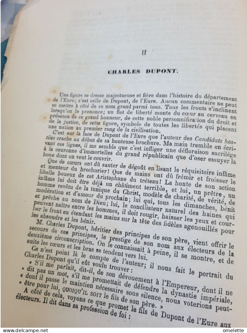 EURE 2ème CIRCONSCRIPTION /ELECTIONS REPONSE CANDIDATS /DUPONT DE L EURE/ALBERT BROGLIE/PAUL ALYS - Historische Documenten