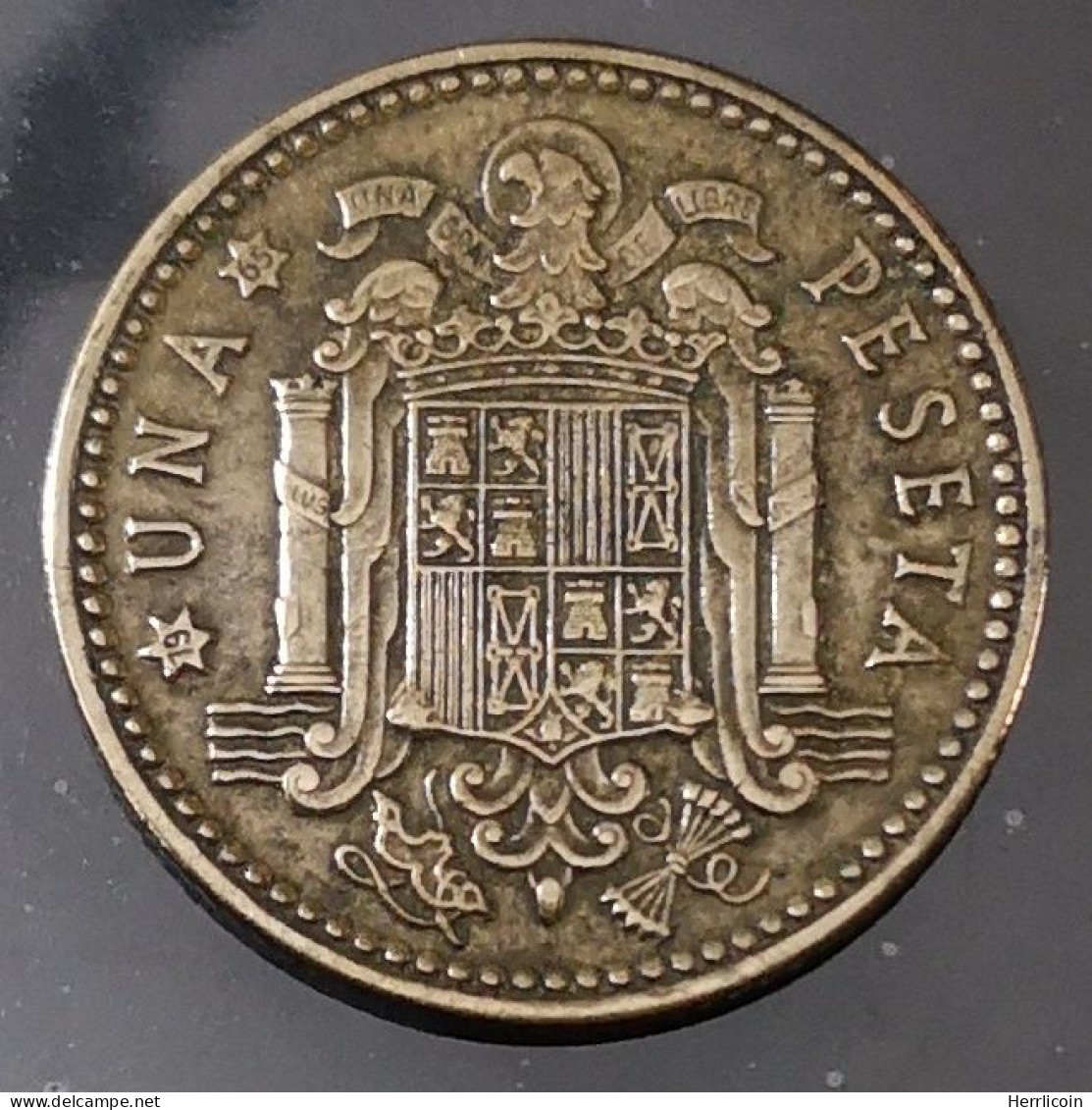 Monnaie Espagne - 1965 - 1 Peseta Franco 1re Effigie - 1 Peseta