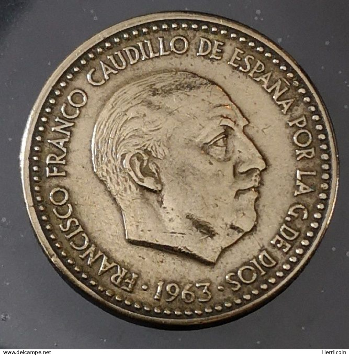 Monnaie Espagne - 1965 - 1 Peseta Franco 1re Effigie - 1 Peseta