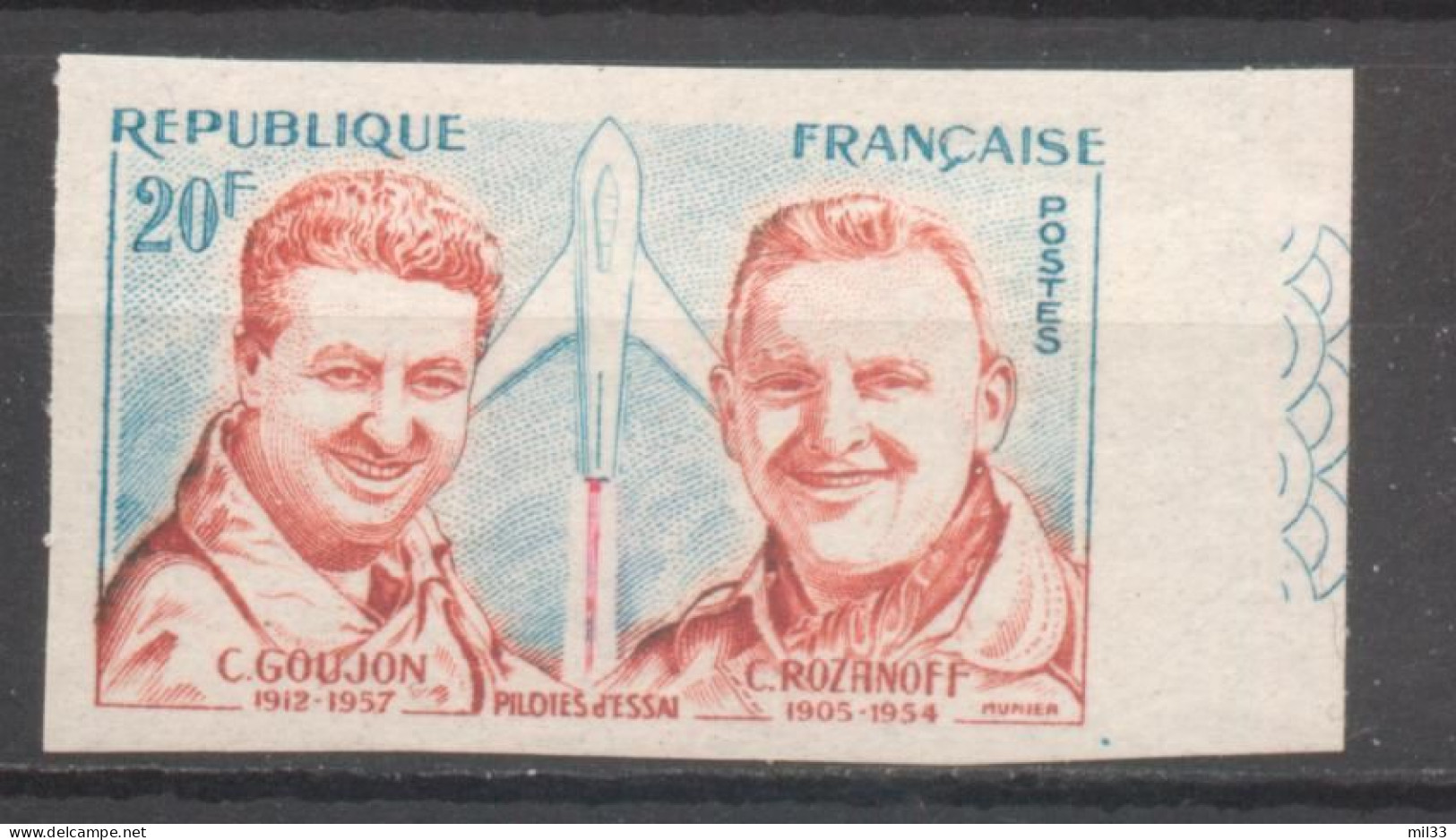 Goujon Et Rozanoff YT 1213 De 1959 Sans Trace Charnière - Ohne Zuordnung