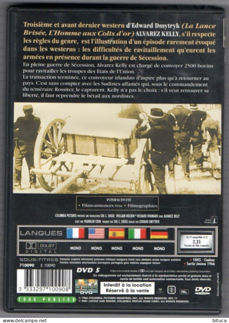 DVD ALVAREZ KELLY WILLIAM HOLDEN RICHARD WIDMARK TRèS BON ETAT - Western