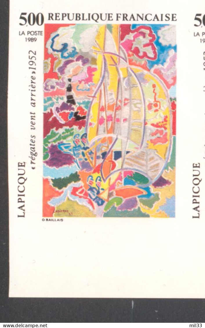 Série Artistique Charles Lapicque YT 2606 De 1989 Sans Trace Charnière - Unclassified