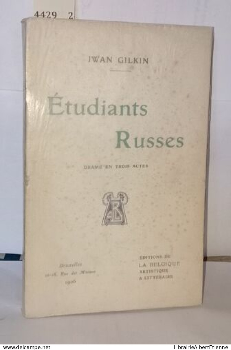 Étudiants Russes Drame En Trois Actes - Andere & Zonder Classificatie