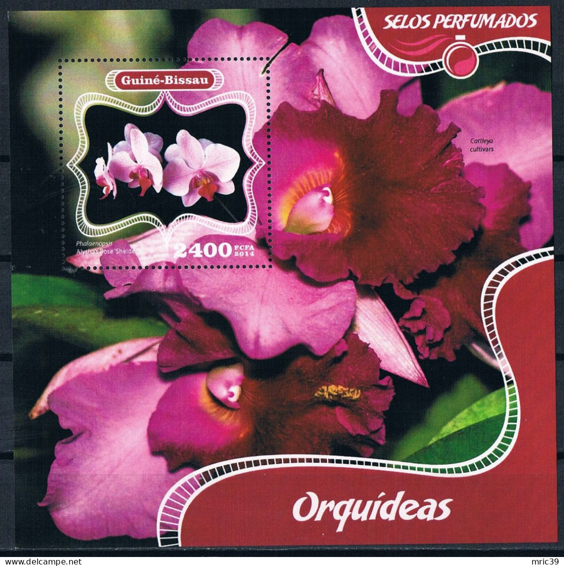 Bloc Sheet Fleurs Orchidées Flowers Orchids  Neuf  MNH **  Guine Bissau 2014 - Orchideeën