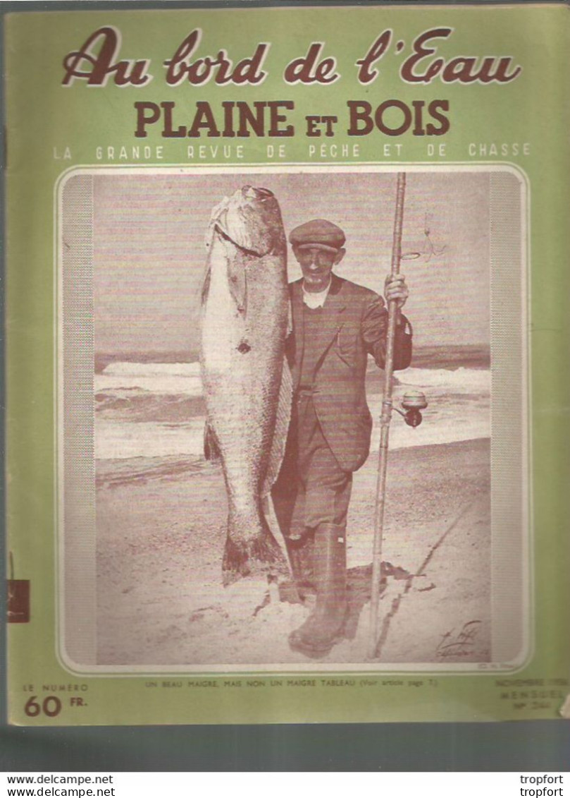Vintage / Old French Newspaper Fisching // Superbe Revue PECHE Au Bord De L'eau 1956 Chasse / Ile D'yeu - Natur