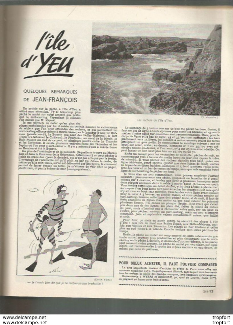 Vintage / Old French Newspaper Fisching // Superbe Revue PECHE Au Bord De L'eau 1956 Chasse / Ile D'yeu - Natualeza