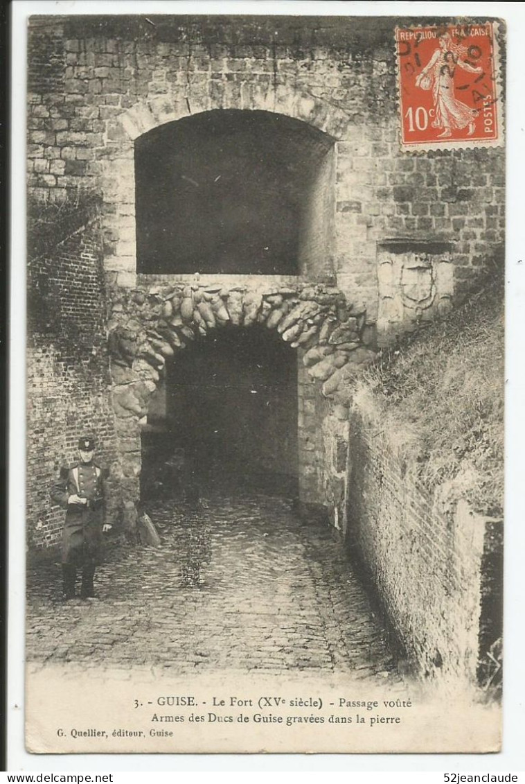 Le Fort Passaga Vouté Armes Du Duc De Guise Rare    1911     N° 3 - Guise