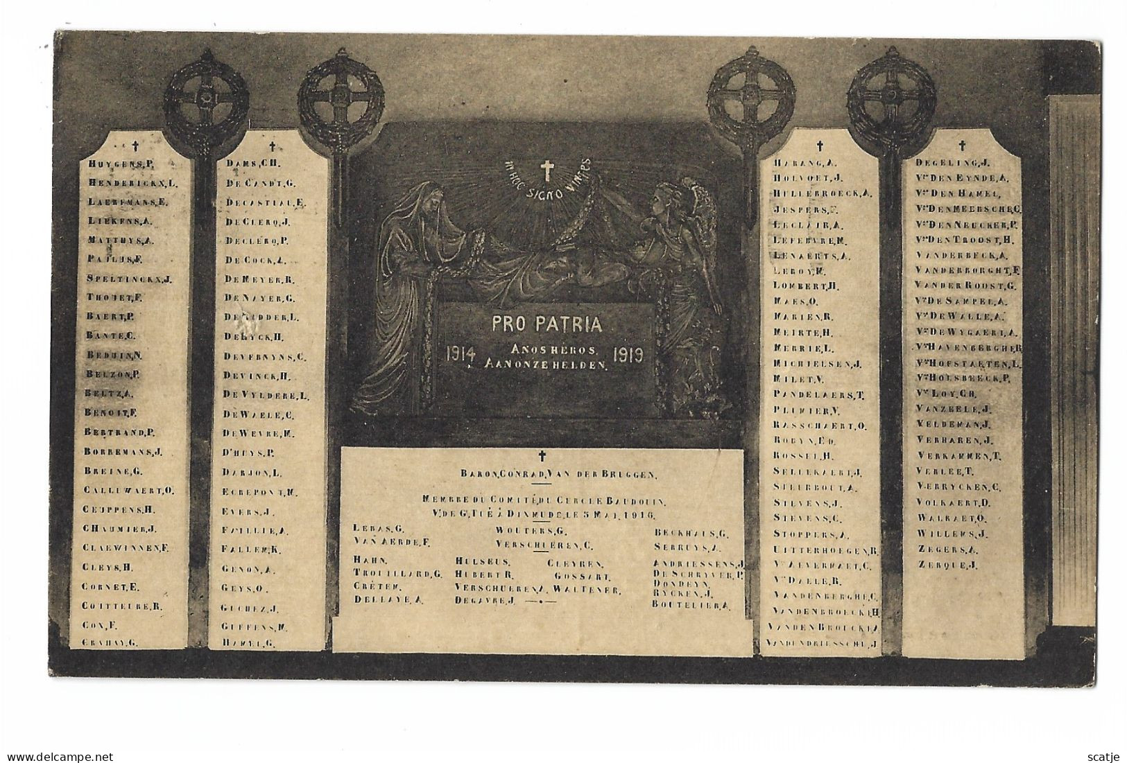 Halfverheven Beeldwerk Van Het Gedenkteken Opgericht Aan De 131 Officieren, Onderofficieren En Soldaten.  Naar  Mechelen - War Memorials