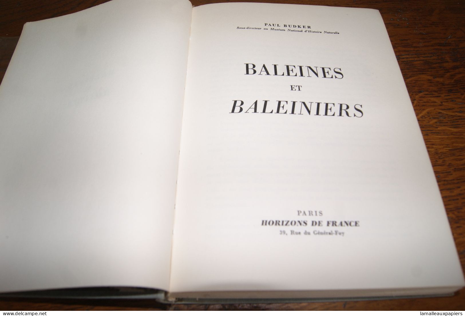 Baleines Et Baleiniers (P.BUDKER/1957) - Dieren