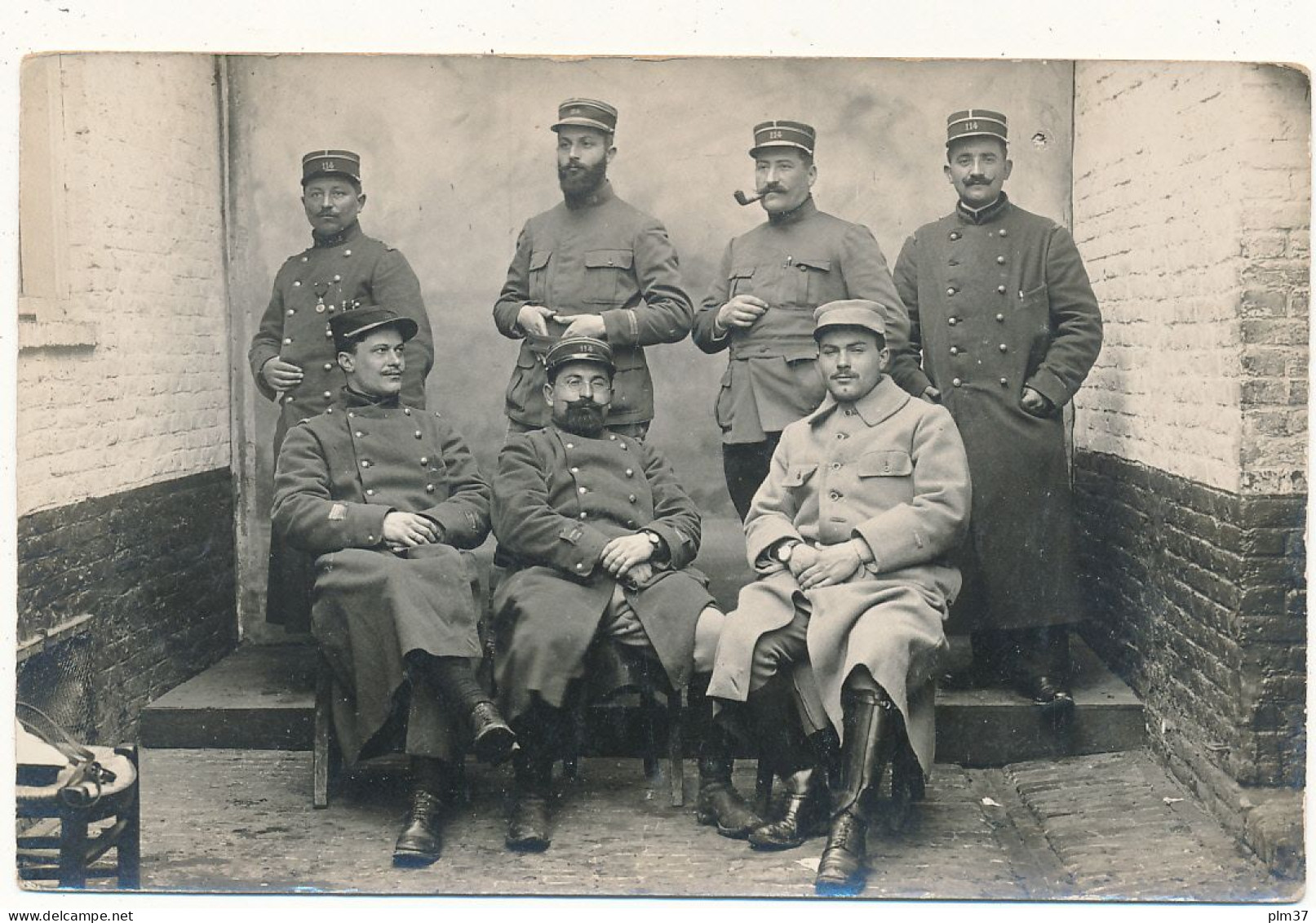 WATTOU, 1915 - Carte Photo - Militaires Du 114° - Régiments