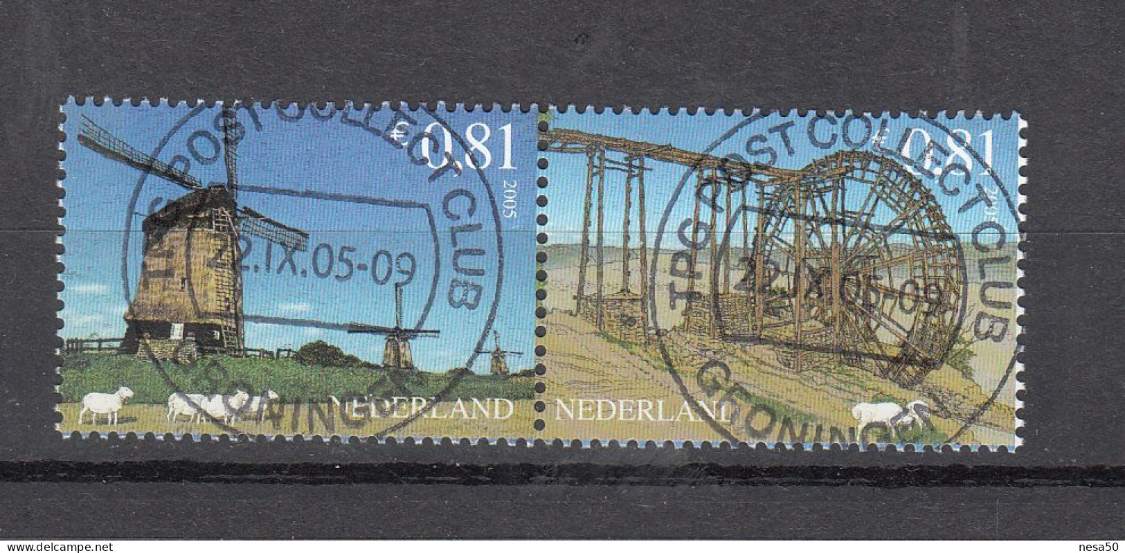 Nederland 2005 Nvph Nr 2350 + 2351, Mi Nr 2324 + 2325  , Watermanagement In China, Internationaal - Oblitérés