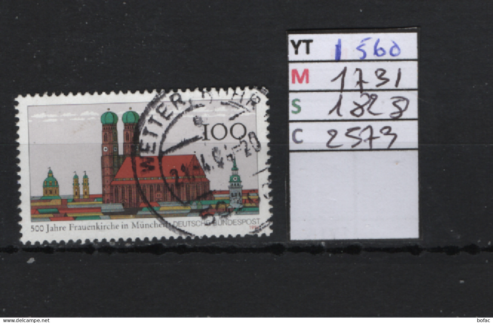 PRIX F. Obl 1560 YT 1731 MIC 1828 SCO 2573 GIB Cathédrale De Munich 199475/11 - Gebraucht