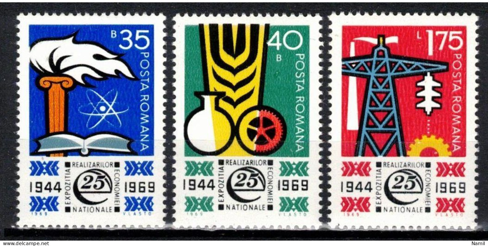 ** Roumanie 1969 Mi 2783-5 (Yv 2477-9), (MNH)** - Ungebraucht