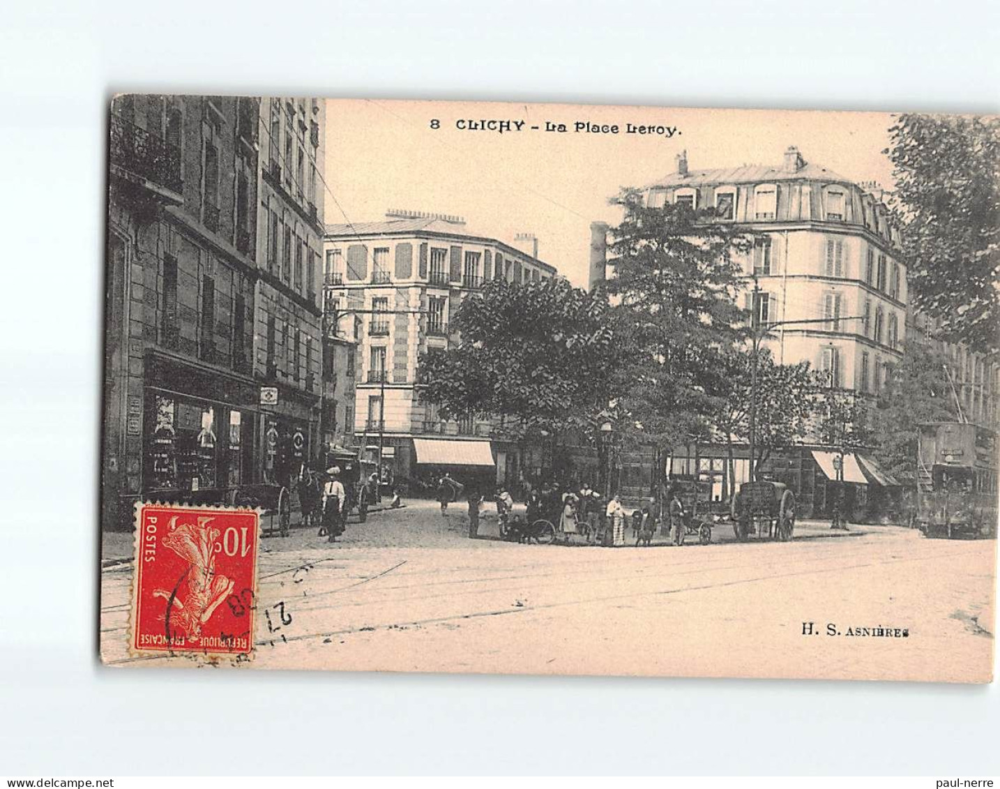 CLICHY : La Place Leroy - état - Clichy