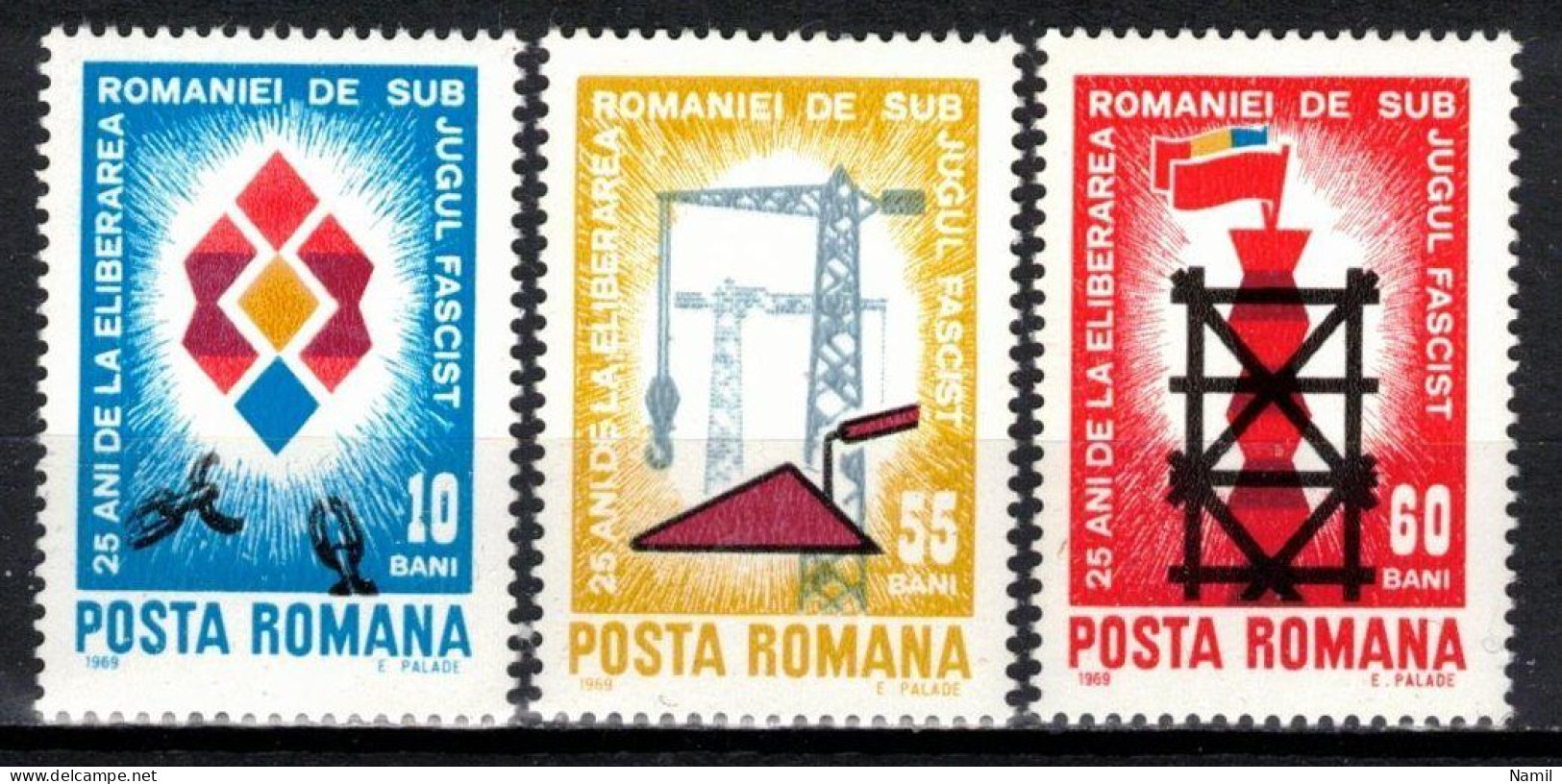 ** Roumanie 1969 Mi 2786-8 (Yv 2486-8), (MNH)** - Unused Stamps