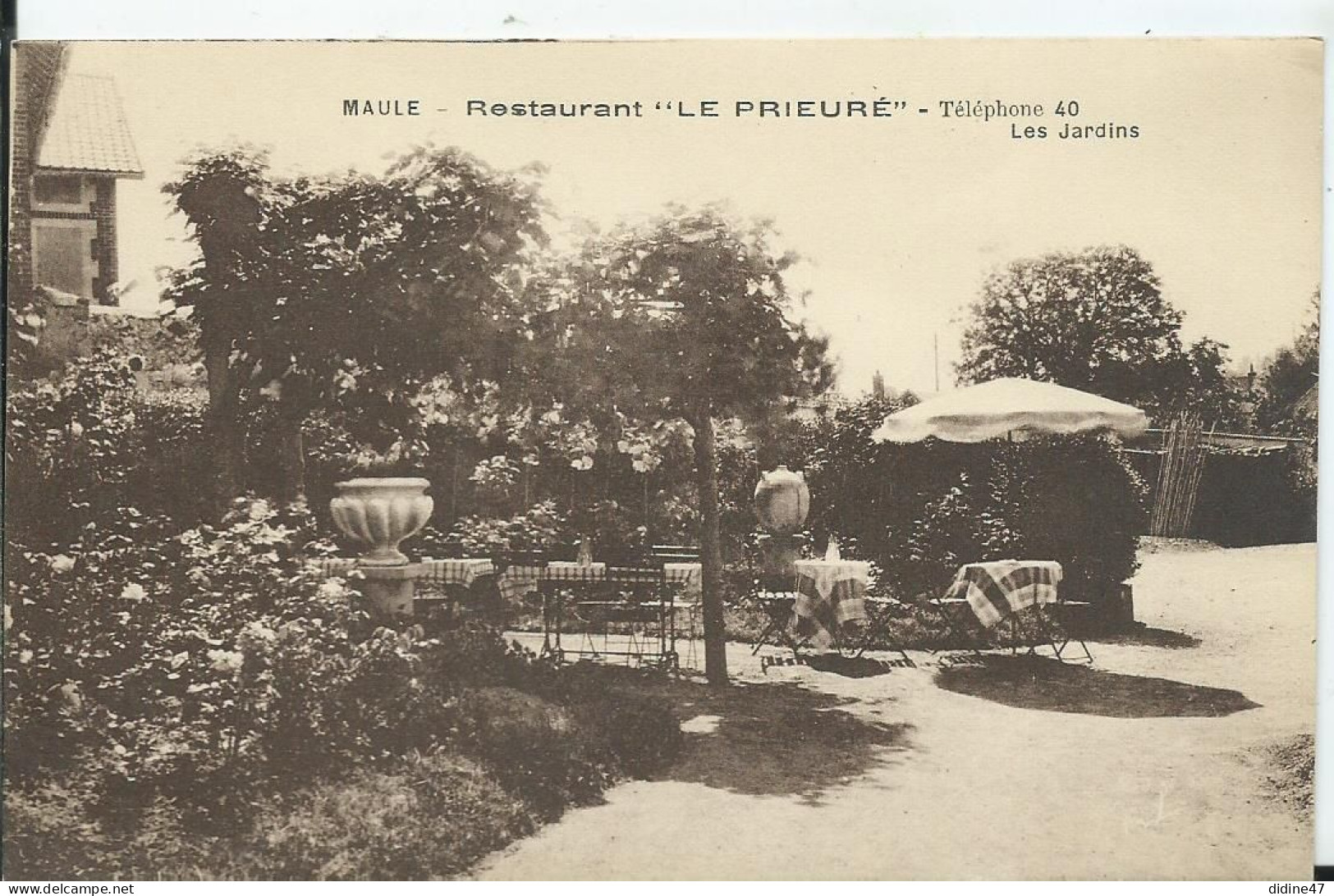 MAULE - Restaurant " LE PRIEURÉ " Les Jardins - Maule