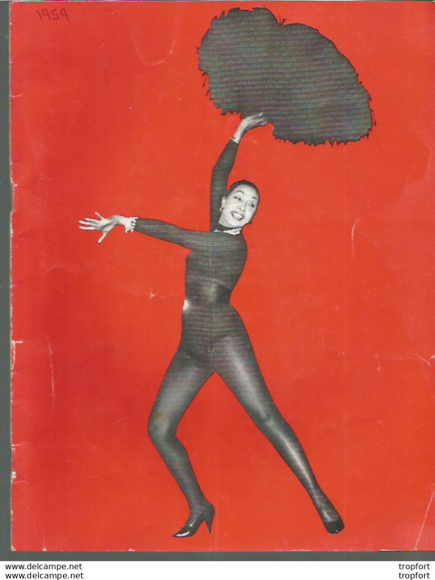 Vintage /old French Programm Theater // Programme Théâtre Joséphine BAKER // Publicité Salvador DALI - Programma's