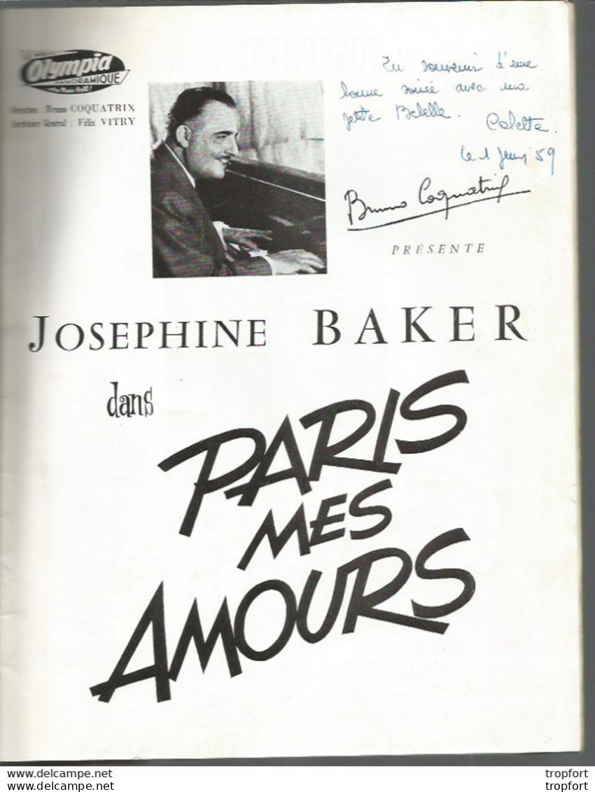 Vintage /old French Programm Theater // Programme Théâtre Joséphine BAKER // Publicité Salvador DALI - Programme