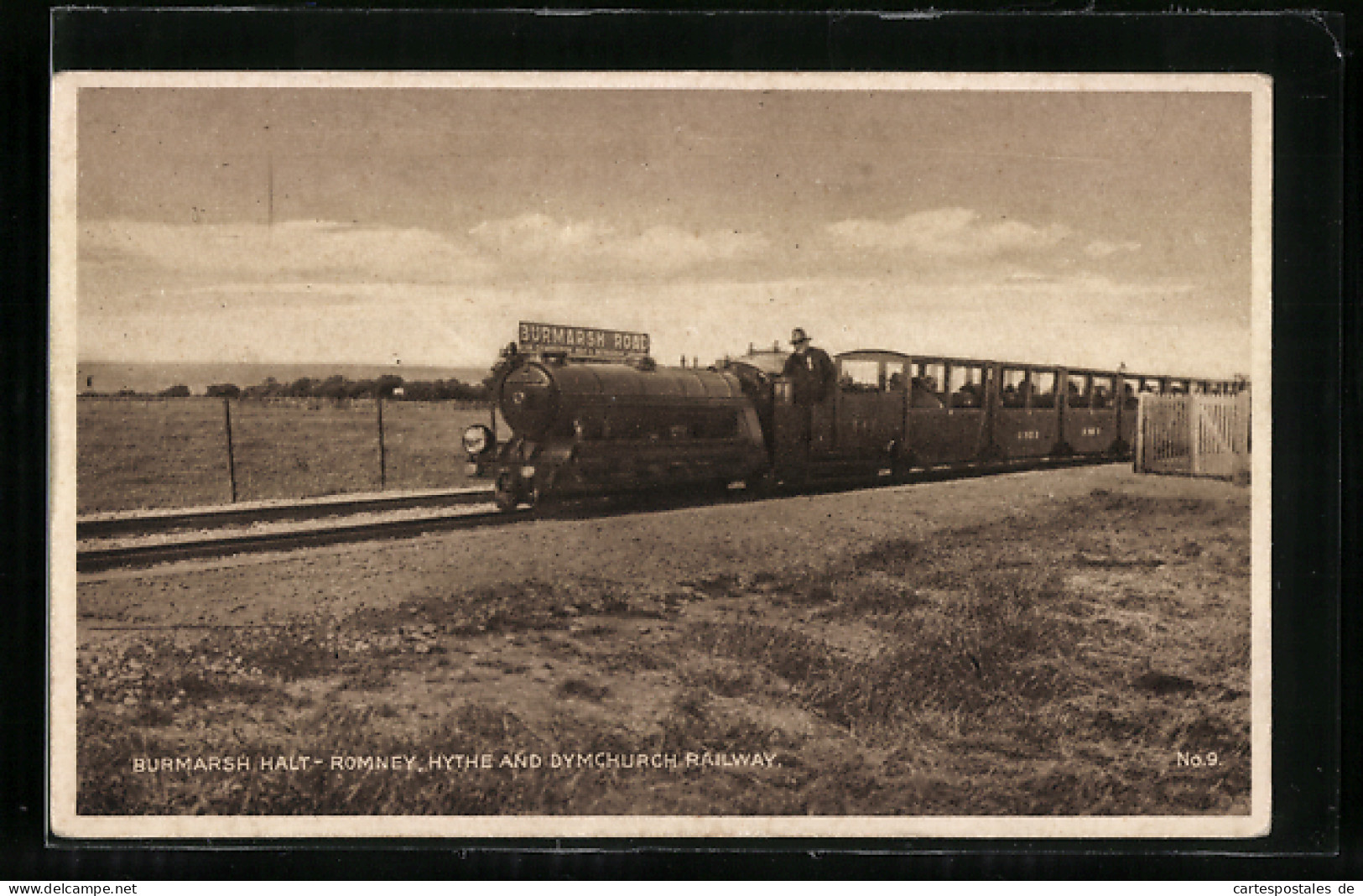 AK Burmarsh, Halt, Kleinbahn Romney, Hythe And Dymchurch Railway  - Treni