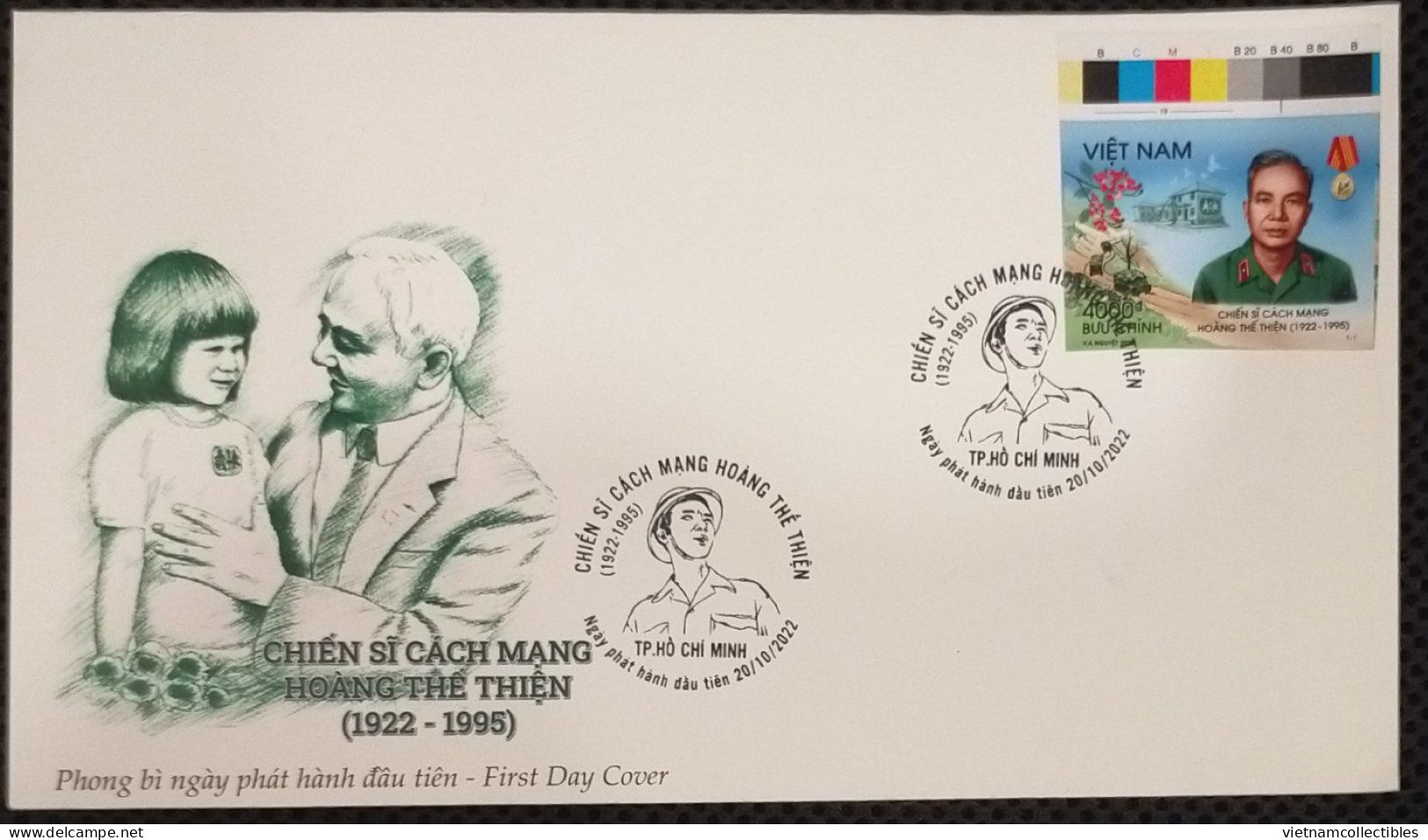 FDC Vietnam Viet Nam Cover With Imperf Stamp 2022 : Hoang The Thien Revolutionary Fighter (Ms1165) - Viêt-Nam