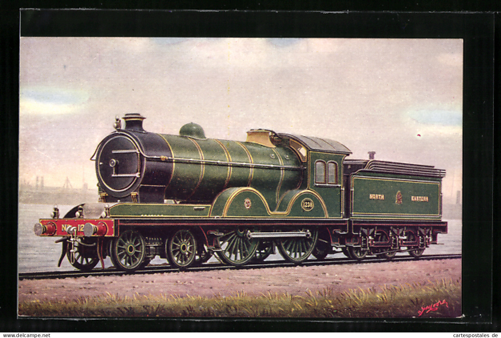 Artist's Pc Dampflokomotive No. 1238 Der North Eastern  - Trains