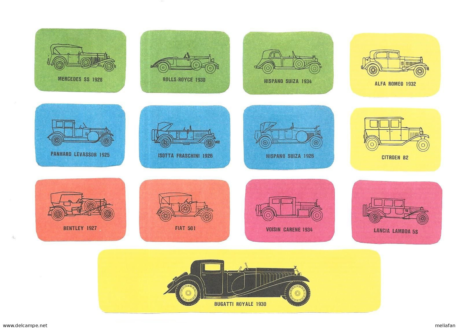 KB773 - PETITES VIGNETTES 2.7 X 4 CM - AUTOMOBILES - Voitures