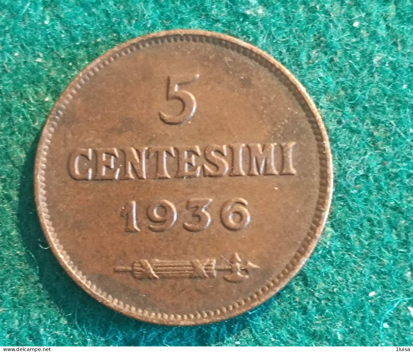 SAN MARINO 5 Centesimi 1936 - San Marino