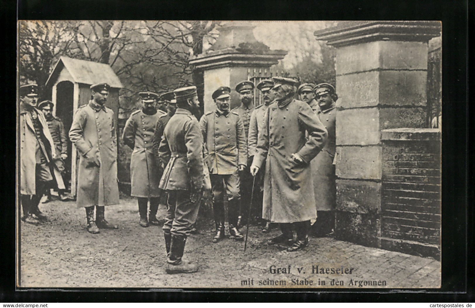 AK General Graf V. Haeseler, Mit Seinem Stab In Den Argonnen  - Weltkrieg 1914-18