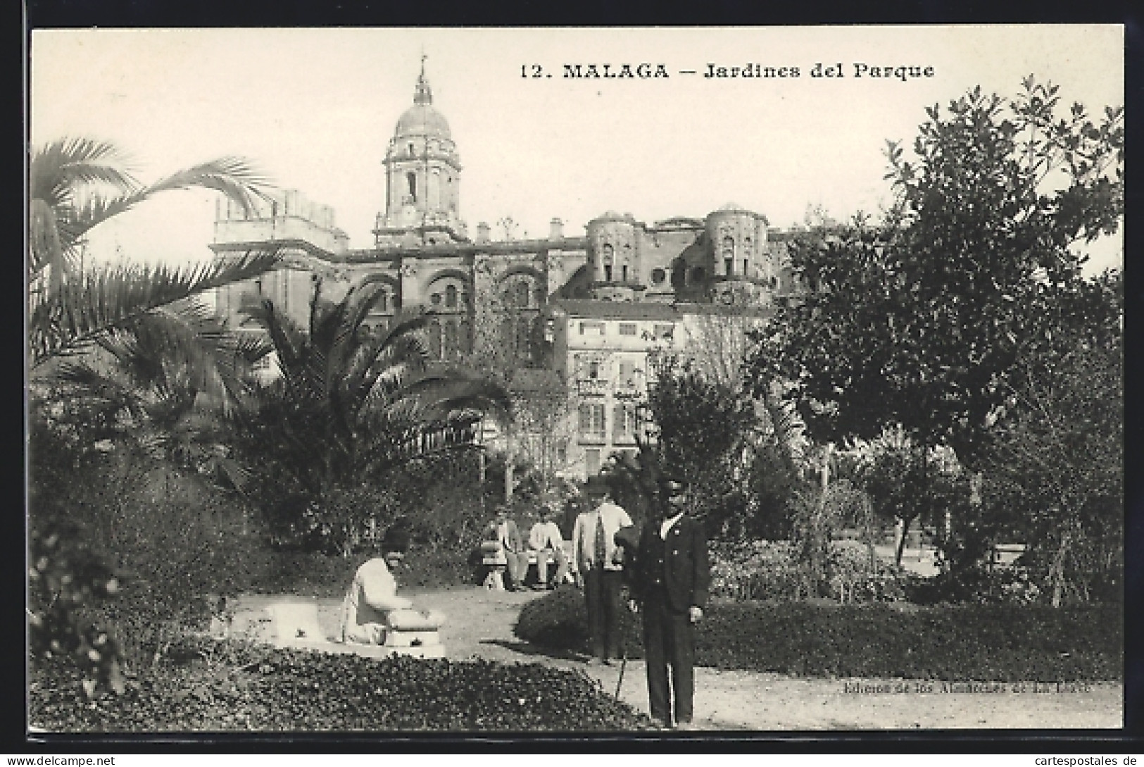 Postal Malaga, Jardines Del Parque  - Malaga