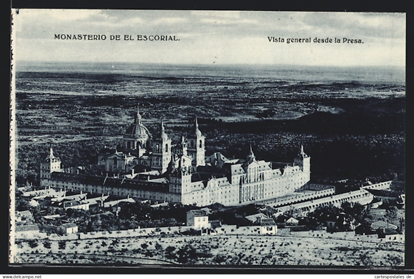 Postal El Escorial, Monasterio De El Escorial, Vista General Desde La Presa  - Madrid