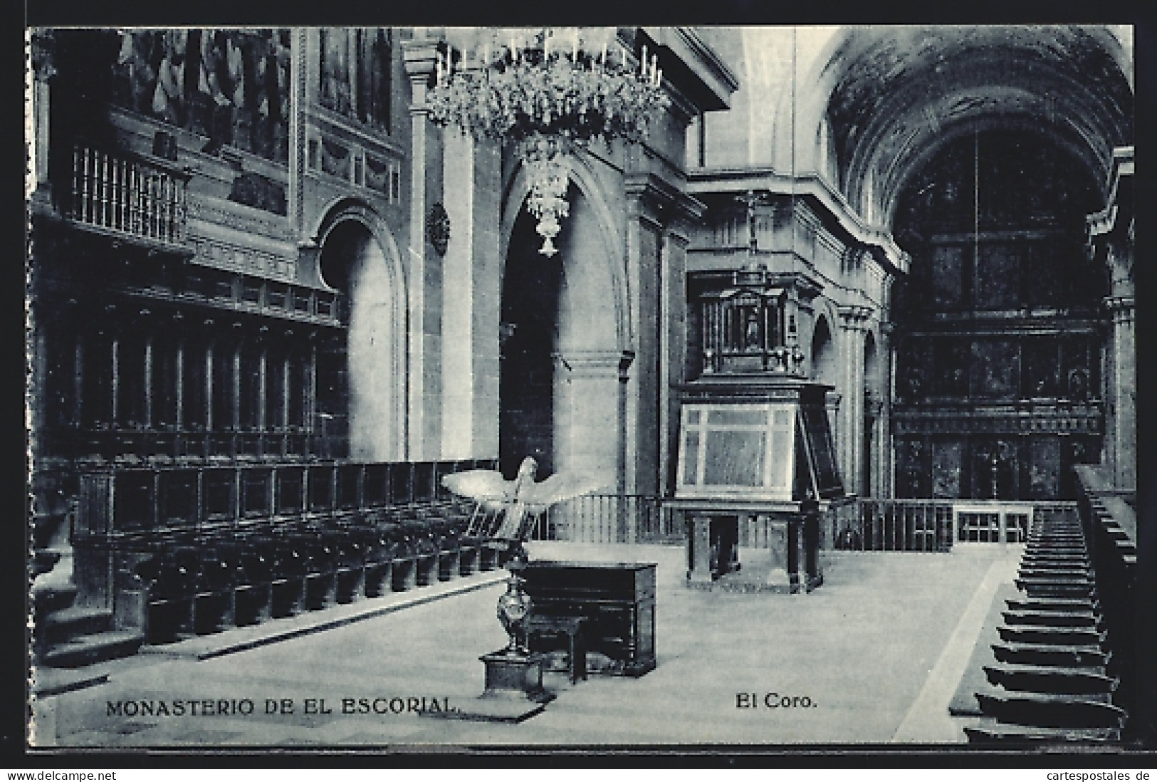Postal El Escorial, Monasterio De El Escorial, El Coro  - Madrid