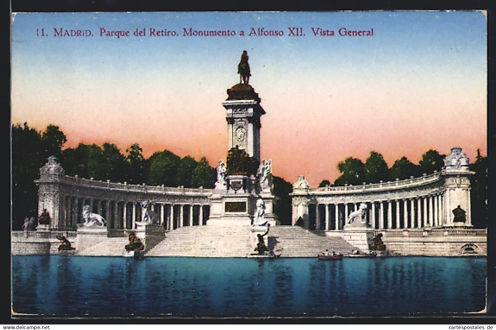 Postal Madrid, Parque Del Retiro, Monumento A Alfonso XII, Vista General  - Madrid