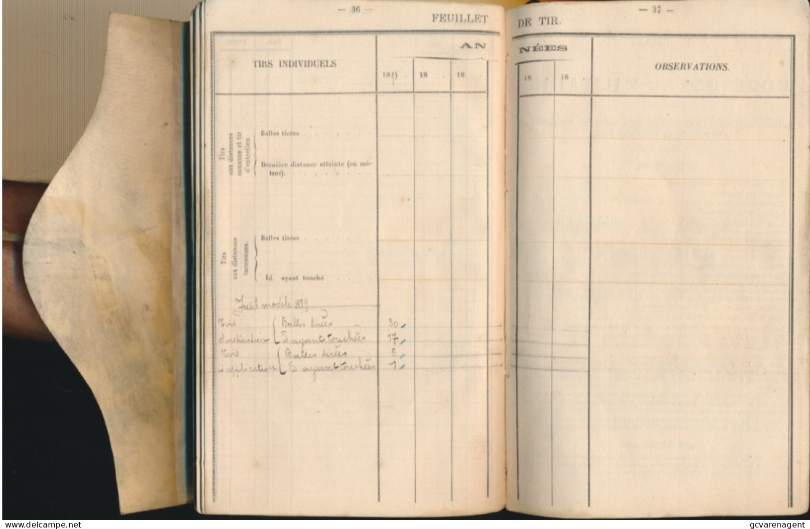 LIVRET DE MOBILISATION 1892 REGIMENT DES CARABINIERS  JONCKHEERE CAMILLE  - BON ETAT.   VOIR IMAGES