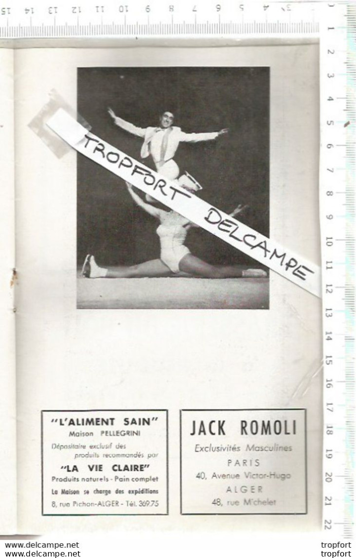 XW // Vintage French Old Program // rare programme Féerie sur glace 1959 // Alger Algérie Carrington Schwarz