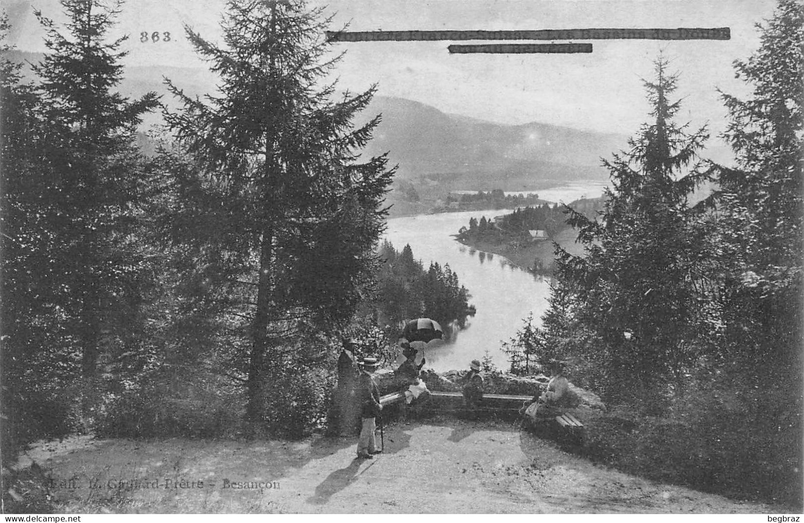 BASSIN DU DOUBS      CARTE CAVIARDEE  WW1 - Other & Unclassified